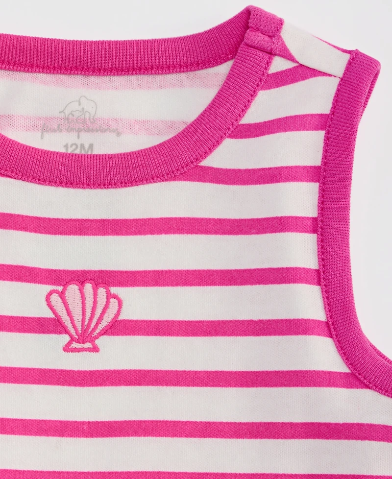 First Impressions Baby Girls' 3M-24M Mix & Match Seashell Striped Peplum Top, Macy's Exclusive