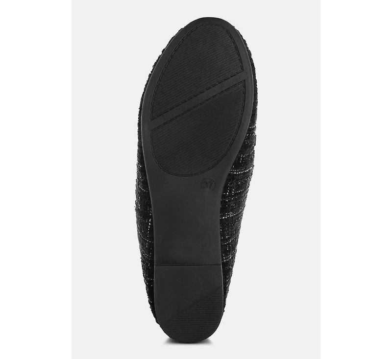 London Rag Women's Drairi Horsebit Detail Tweed Loafers