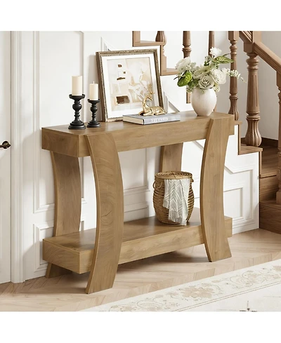 Tribesigns 47-Inch Console Table for Entryway, 2-Tier Farmhouse Wooden Sofa Table