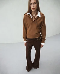 Mango Women's V-Neck Knit Sweater