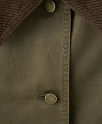 Mango Women's Contrasting Collar Denim Barn Jacket