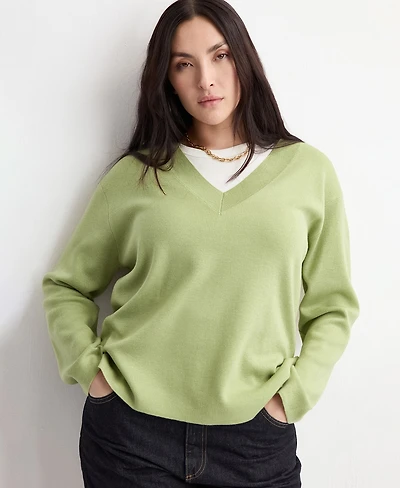Mango Women's V-Neck Knit Sweater