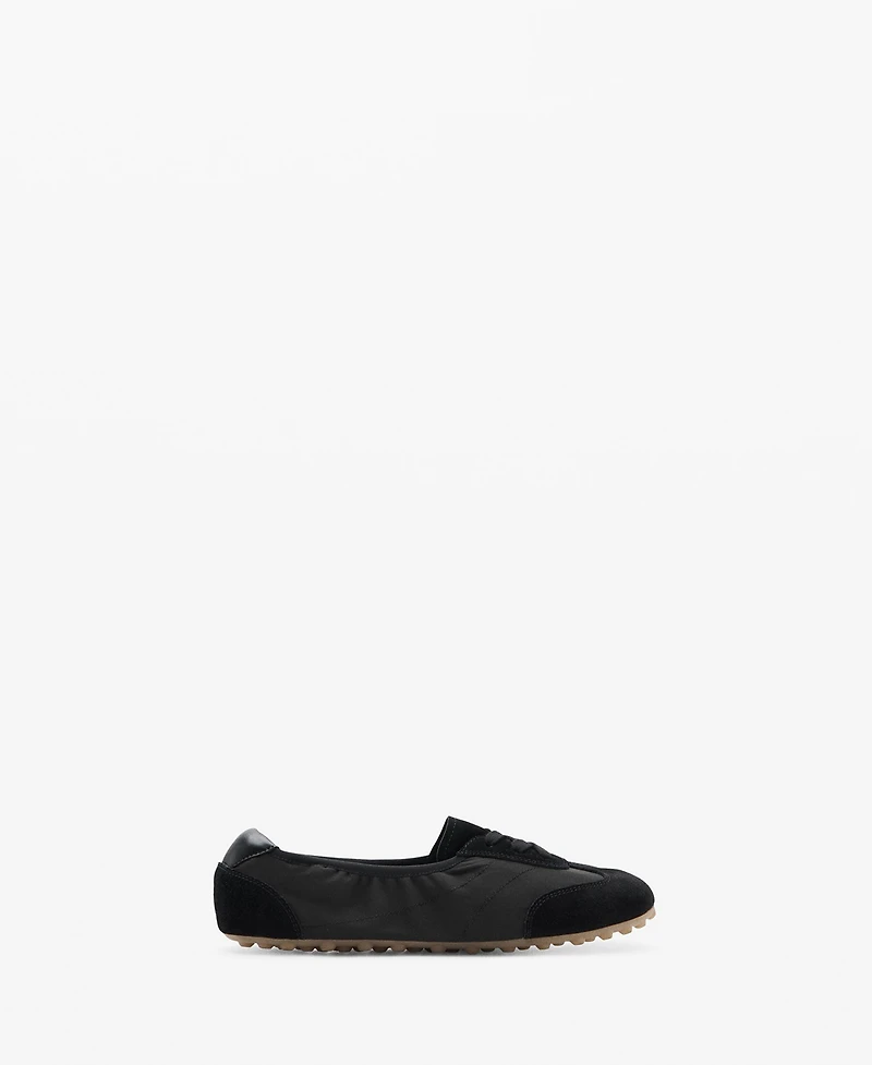 Mango Women's Mixed Suede Trainers