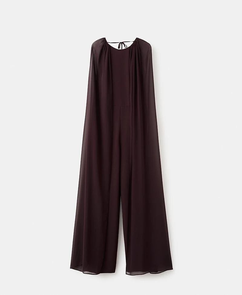 Mango Women's Long-Sleeve Slit Jumpsuit