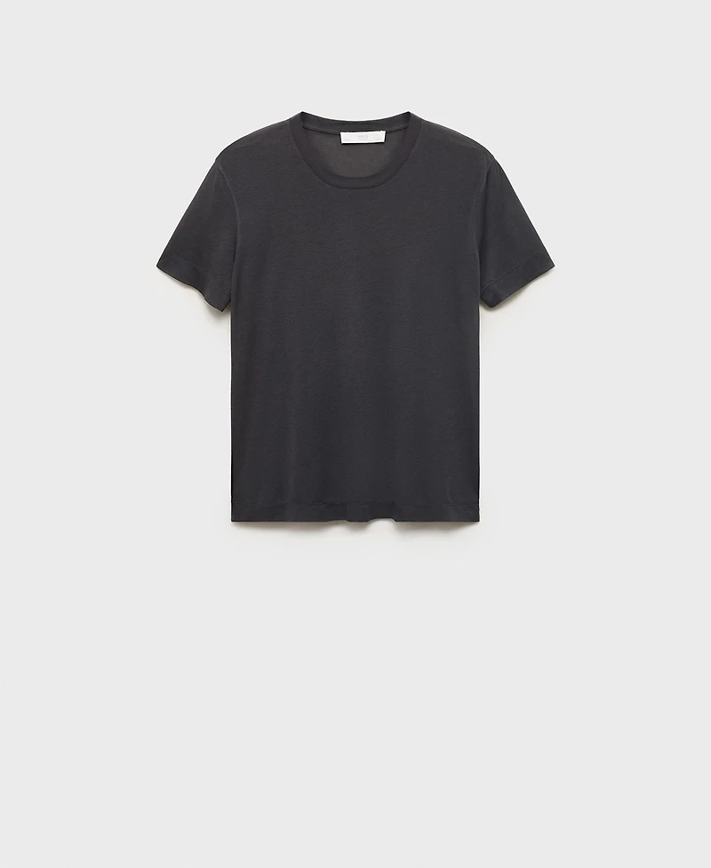 Mango Women's Short-Sleeved Micro-Modal Pajama Top