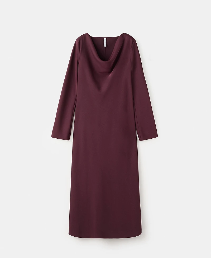 Mango Women's Draped Neck Dress