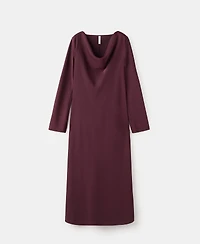 Mango Women's Draped Neck Dress