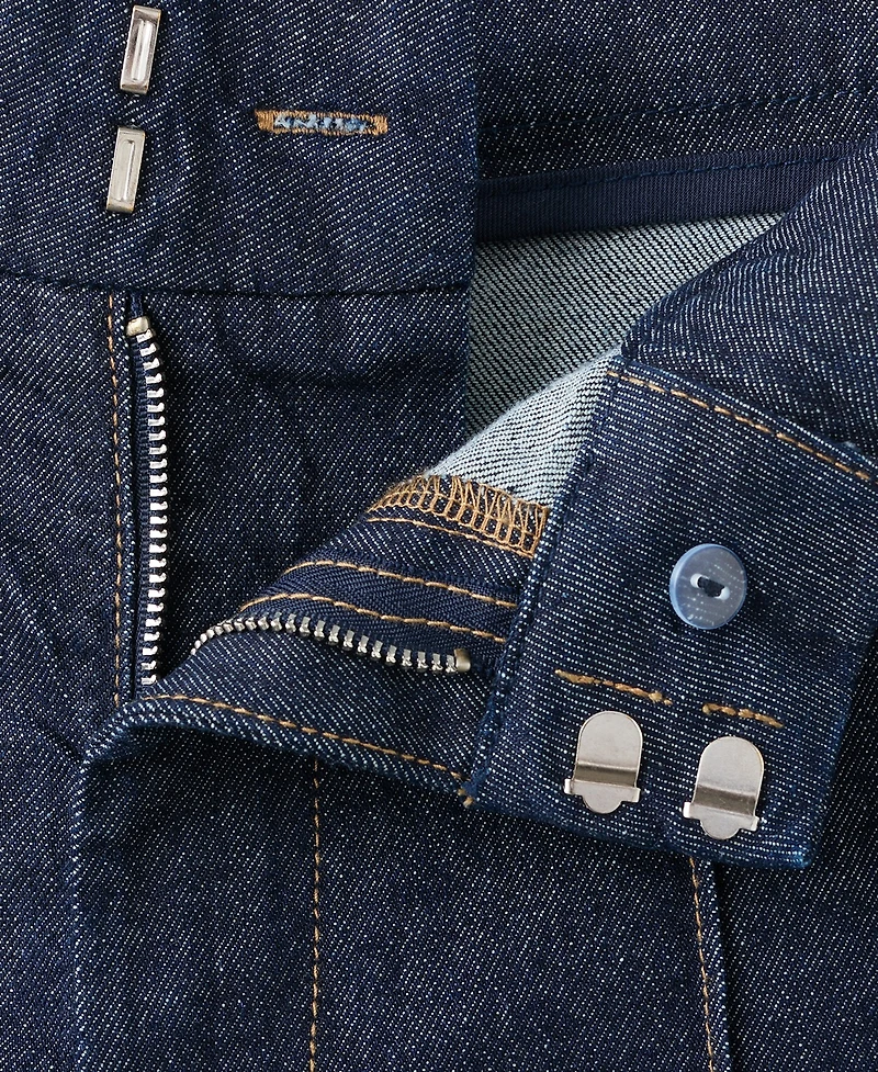 Mango Women's Stitching Detail High-Waisted Wide Leg Jeans