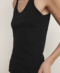 Mango Women's Cotton Round-Neck Top