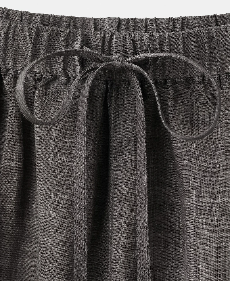 Mango Women's Ramie Overdyed Effect Pants