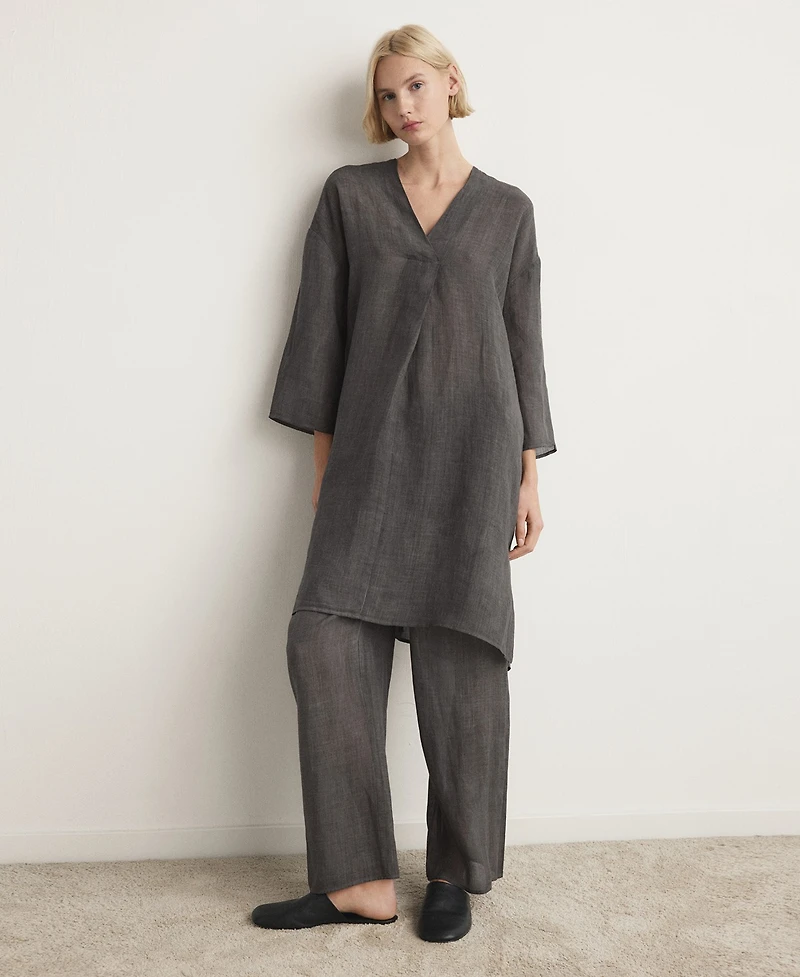 Mango Women's Overdyed Effect Ramie Kaftan