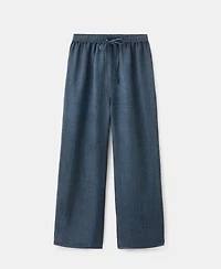 Mango Women's Overdyed Effect Ramie Pants