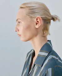 Mango Women's Long Sleeve Striped Pajama Top