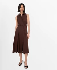 Mango Women's Embroidered Shirt Dress