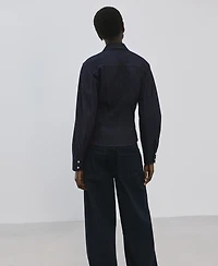 Mango Women's Seams Denim Shirt