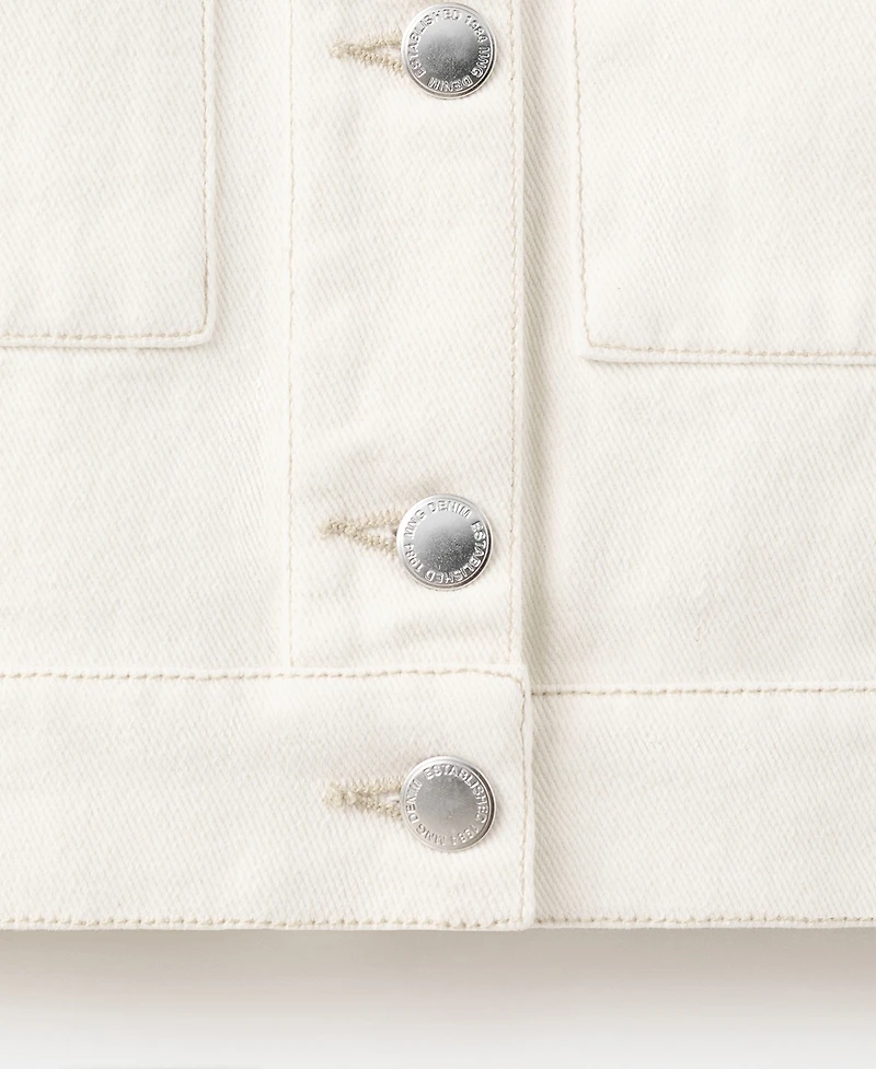 Mango Women's Lapels Denim Jacket