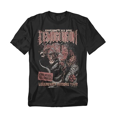 D&D Men's Dungeons And Dragons Demogorgon Tour T-Shirt