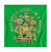 Teenage Mutant Ninja Turtles Men's St. Patrick's Day Who Needs Luck T-Shirt