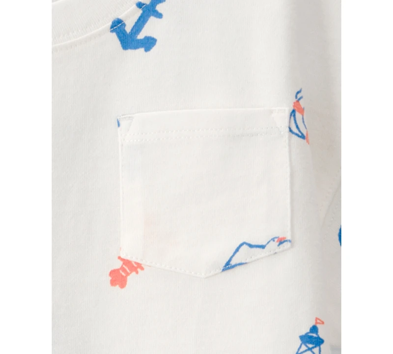Carter's Boys' 2T-5T Nautical Pocket Short-Sleeve T-Shirt