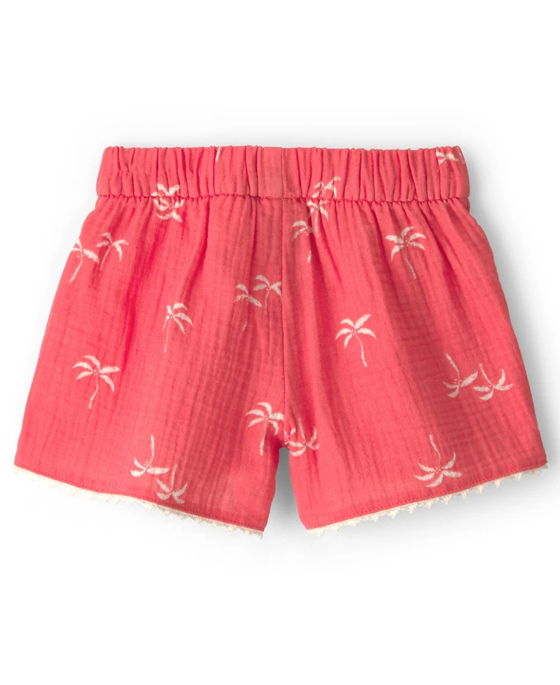 Carter's Girls' 2T-5T Palm Tree Tropical Gauze Fashion Shorts
