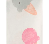 Carter's Girls' Toddler 2T-5T Short-Sleeve T-Shirt and Snug-Fit Shorts, 4-Piece Pajama Set