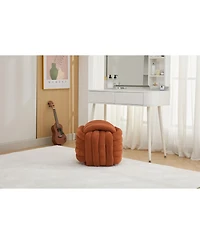 Streamdale Ottoman Vanity Stool Knotted Chenille Fabric, Modern, Stylish