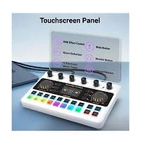 Zealsound Multifunctional Podcast Microphone Bundle with Live Sound Card Audio Mixer