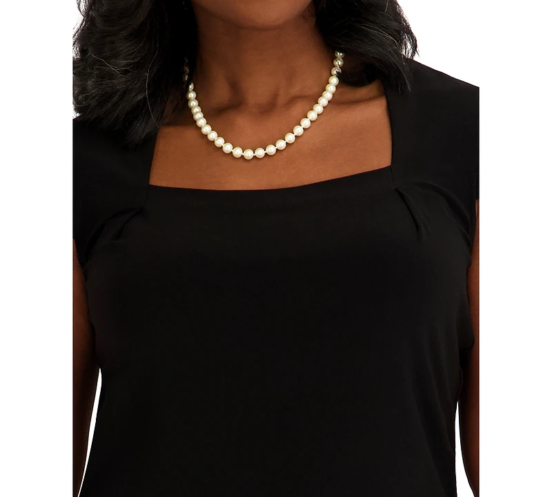 Kasper Women's Square Neck Short-Sleeve Top