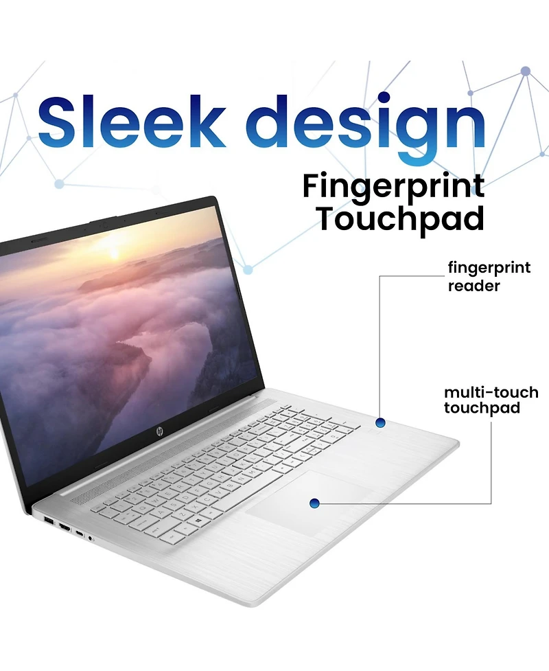 Hp Essential 17t-cn300 Laptop, 17.3" Hd+ Touchscreen 60Hz, Intel Core i7-1355U, Intel Iris Xe Graphics, 8GB DDR4 Ram, 512GB PCIe M.2 Ssd, Wi-Fi 6, Win