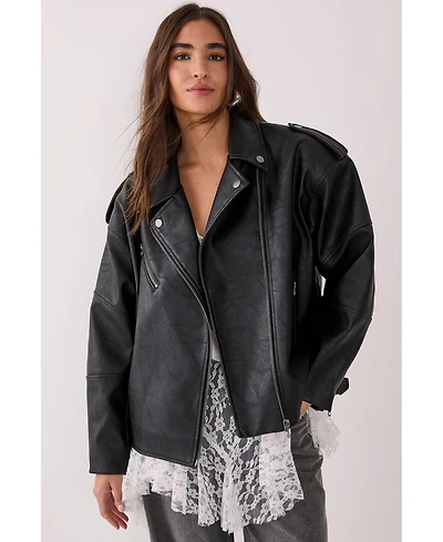 Nasty Gal Women's Faux Leather Biker Jacket