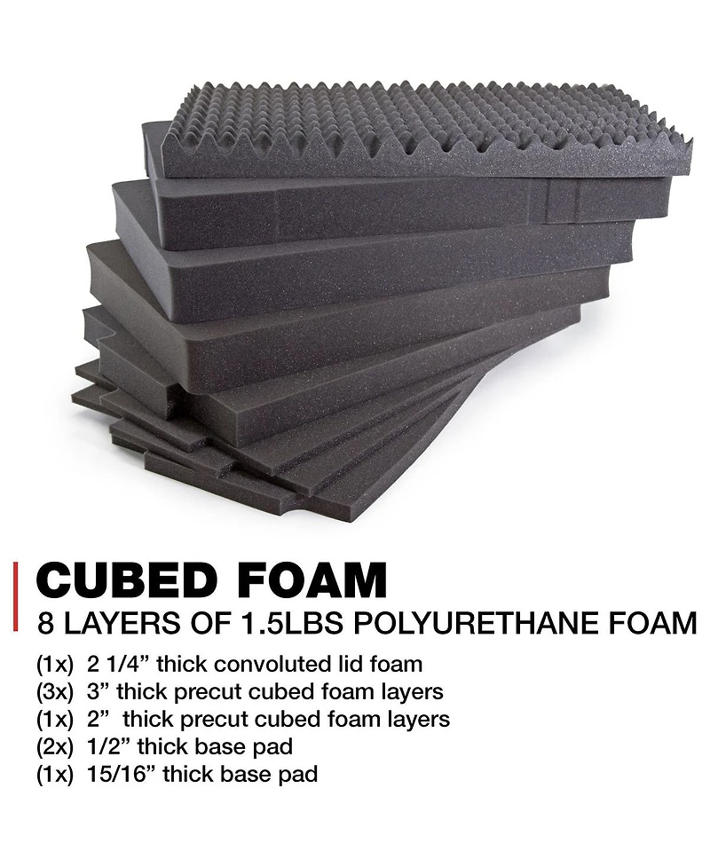 Nanuk Wheeled Series 965 Lightweight Nk-7 Resin Waterproof Hard Case with Foam Insert