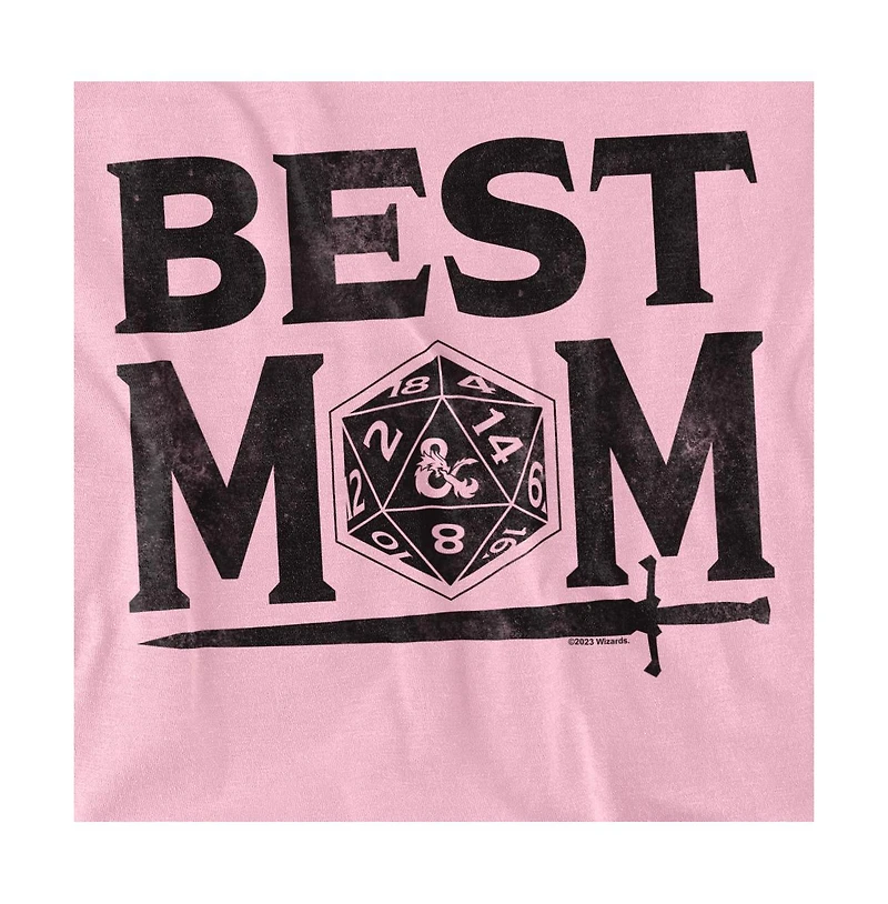 D&D Men's Dungeons Dragons Mother's Day Best Mom D20 Light T-Shirt