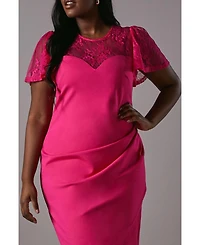 Coast Women's Lace Panel Midi Dress