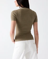 Guess Women's Regina Short-Sleeve Polo Sweater