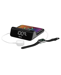 iHome iW23 Triple Charge Wireless Alarm Clock With Usb-a and Usb-c Charging
