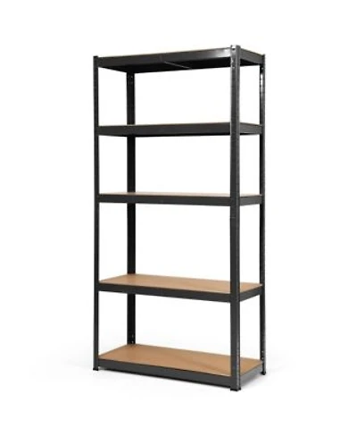Gymax Metal 5-Tier Garage Storage Rack Shelf Adjustable Freestanding