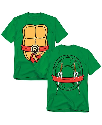 Teenage Mutant Ninja Turtles Men's Raphael Shell Front Back T-Shirt