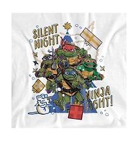 Teenage Mutant Ninja Turtles Men's Mayhem Christmas, Silent Night, Ninja Fight T-Shirt