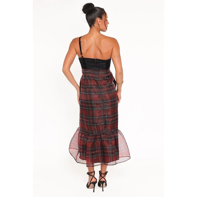 Petal and Pup Women's Amelie Bow Front One Shoulder Midi Dress