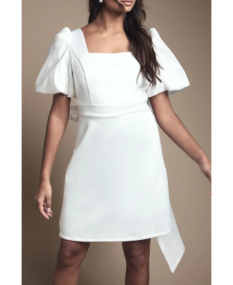 Coast Women's Taffeta Bow Back Mini Dress