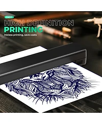 Swifint D810 Wireless Thermal Tattoo Printer with 10pcs Tattoo Transfer Papers, Portable Tattoo Machine for Artist & Beginners