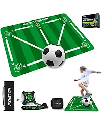 peneyon Soccer Training Mat with Adjustable Trainer – Non-Slip Soccer Equipment for Kids & Youth to Boost Speed, Strength & Coordination