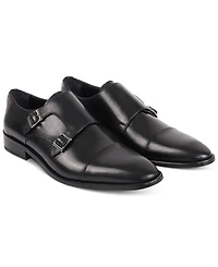 Vellapais Men's Lefors Double Monk Slip-On Dress Shoes
