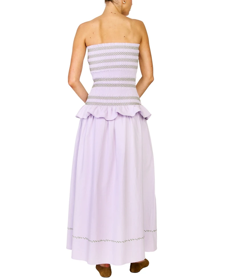 Line & Dot Women's Amnesia Strapless A-Line Maxi Dress