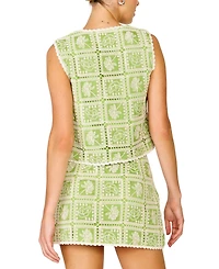 Line & Dot Women's Embroidered Detail Mini Skirt