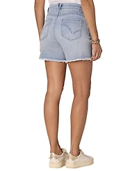 Democracy Petite High-Rise Button Closure Denim Shorts