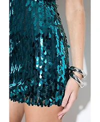 MissPap Women's Dense Teardrop Sequin Mini Dress