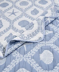 Greenland Home Fashions Laguna Reversible Jacquard Woven Matelasse Throw, 50" x 60"