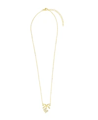 Macy's Gold Plated Bow Initial Necklaces