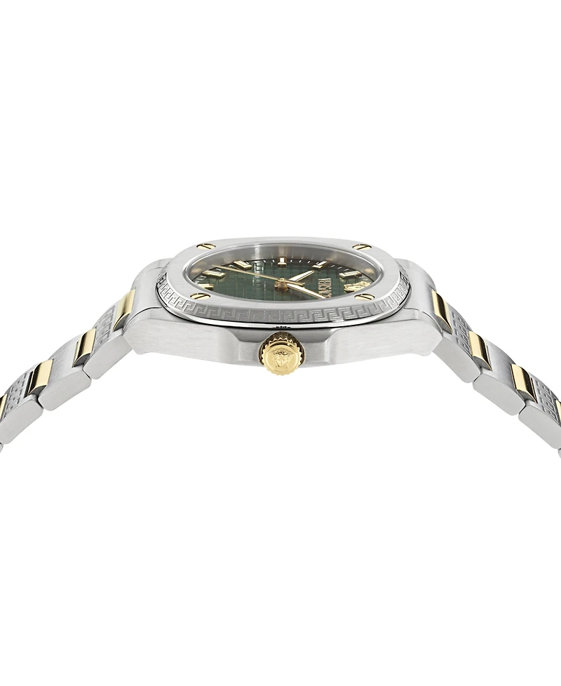 Versace Women's Greca Pulse Two Tone Bracelet Watch, 36mm